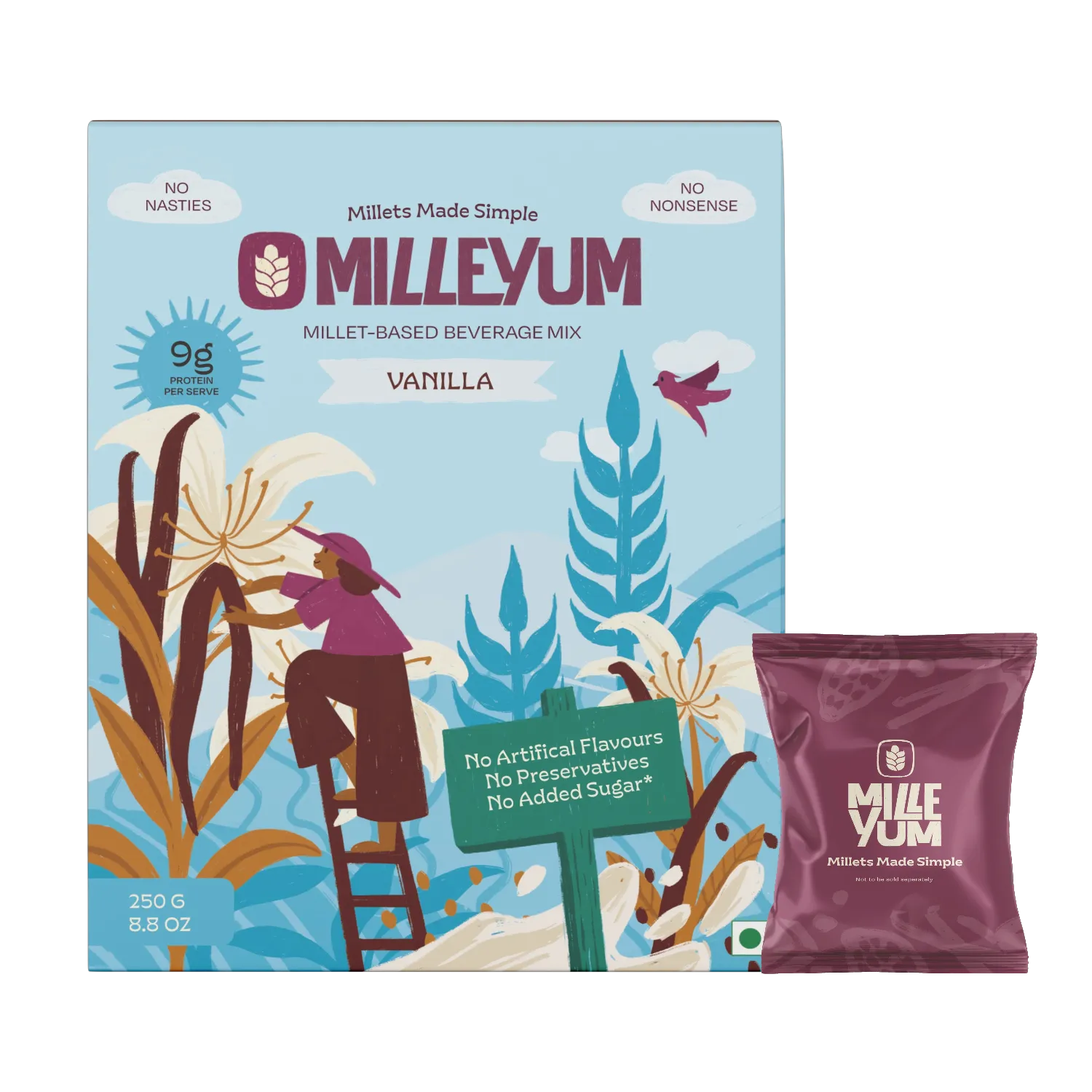 Vanilla Drink No Added Sugar High Protein Millet Mix That Actually Tastes Good